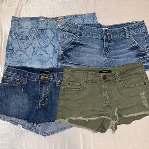 Set of 4 Jean Shorts Size S